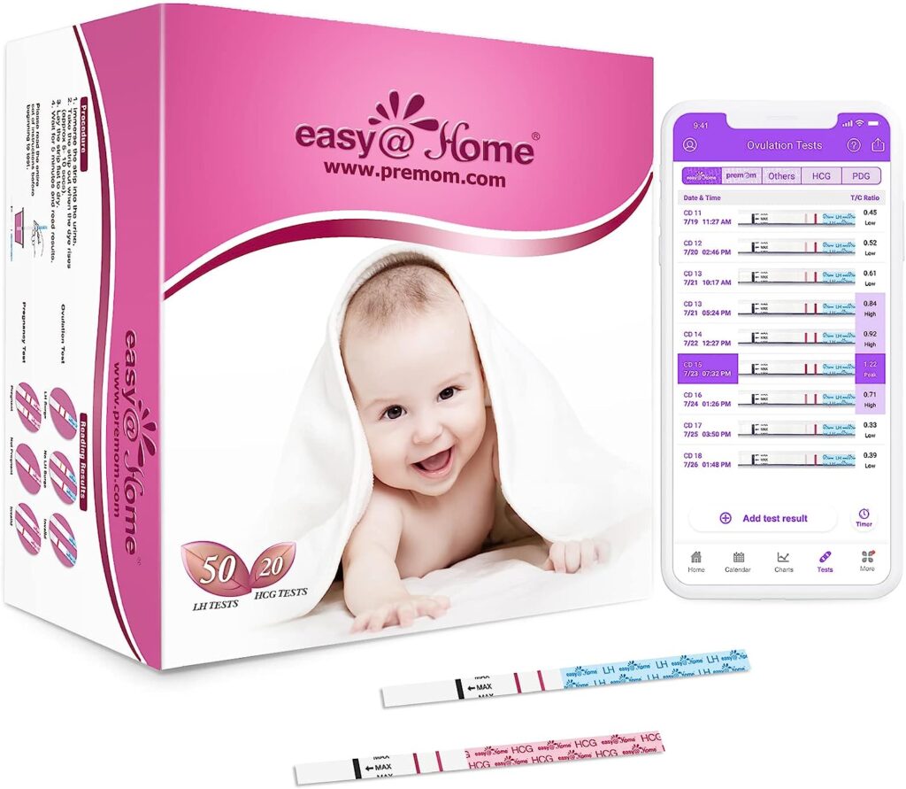 50 Ovulation Test Strips and 20 Pregnancy Test Strips Combo Kit